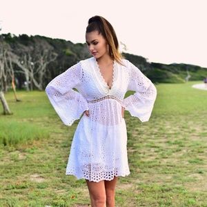 Cotton Eyelet Babydoll Dress